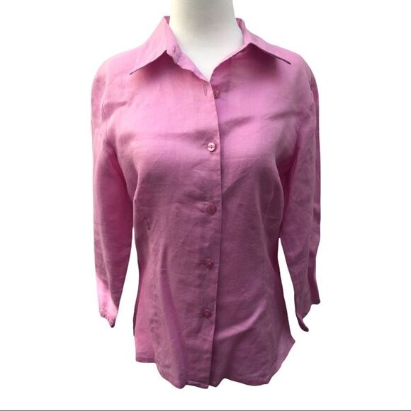 𝅺IT’S A New Vision Linen Blouse NWOT - Picture 1 of 8